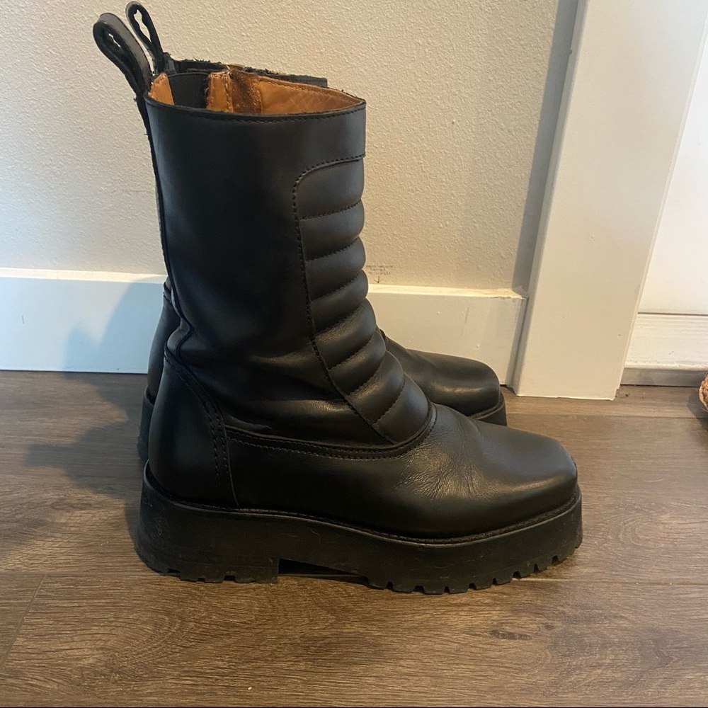 & Other Stories Leather platform boots